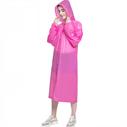 Poncho de Lluvia Rosado (Unisex)