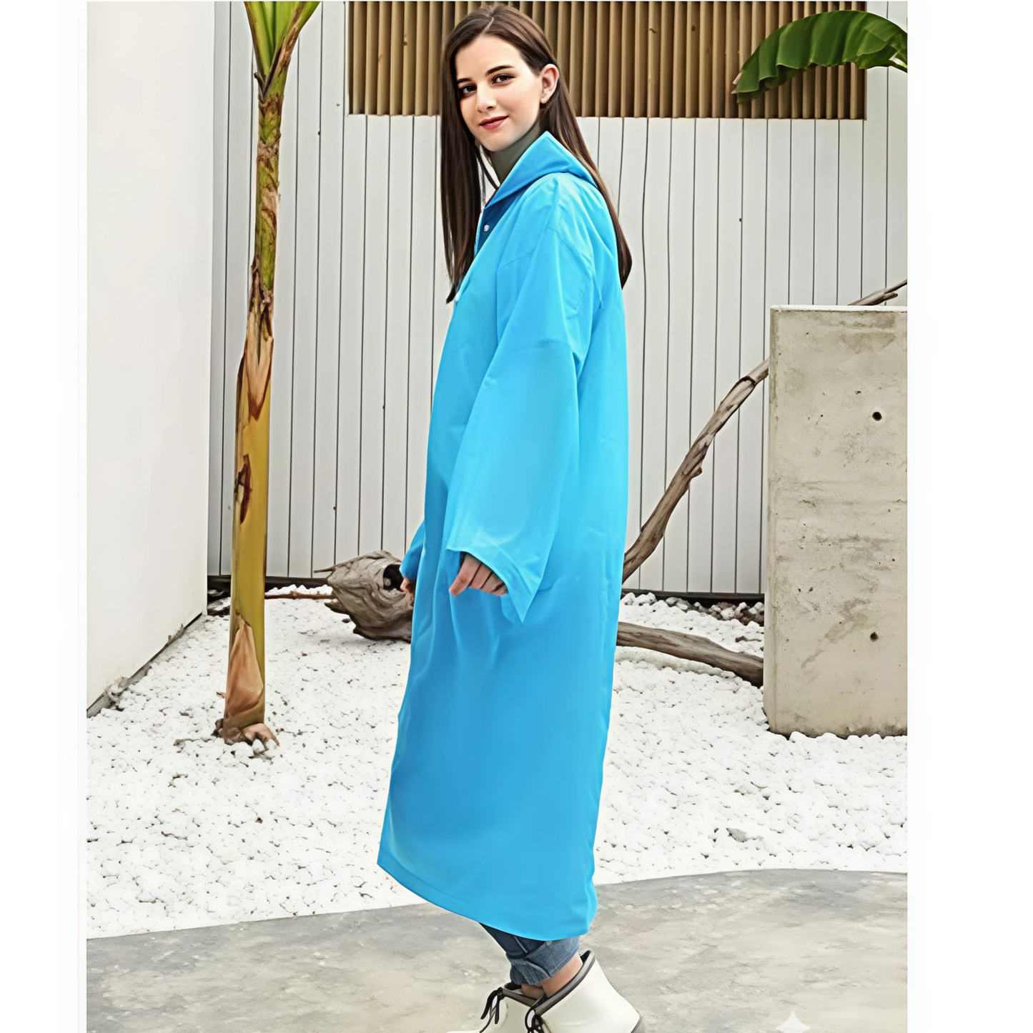 Poncho de Lluvia Azul (Unisex)