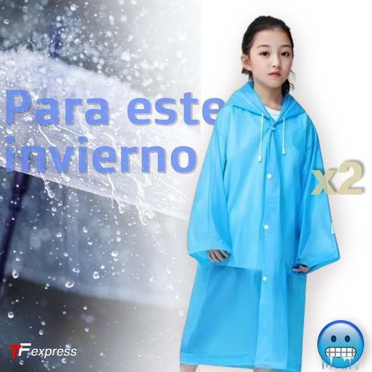 Poncho de Lluvia Azul (Unisex)