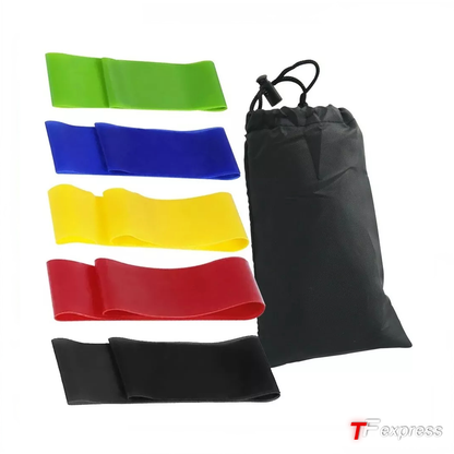 Set 5 Bandas Elásticas + Bolsa