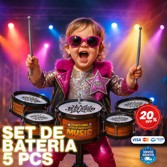 Set de Batería Infantil de 5 Pcs